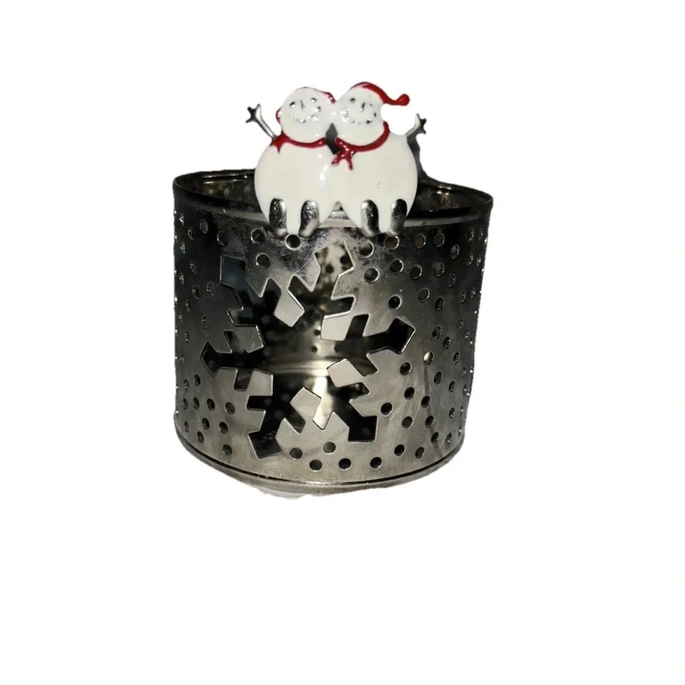 Bath & Body Works Silver Snowflake Candle Holder